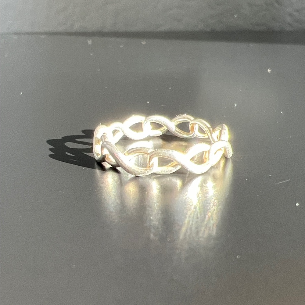 Authentic Tiffany & Co. Infinity Narrow Band Silver Ring